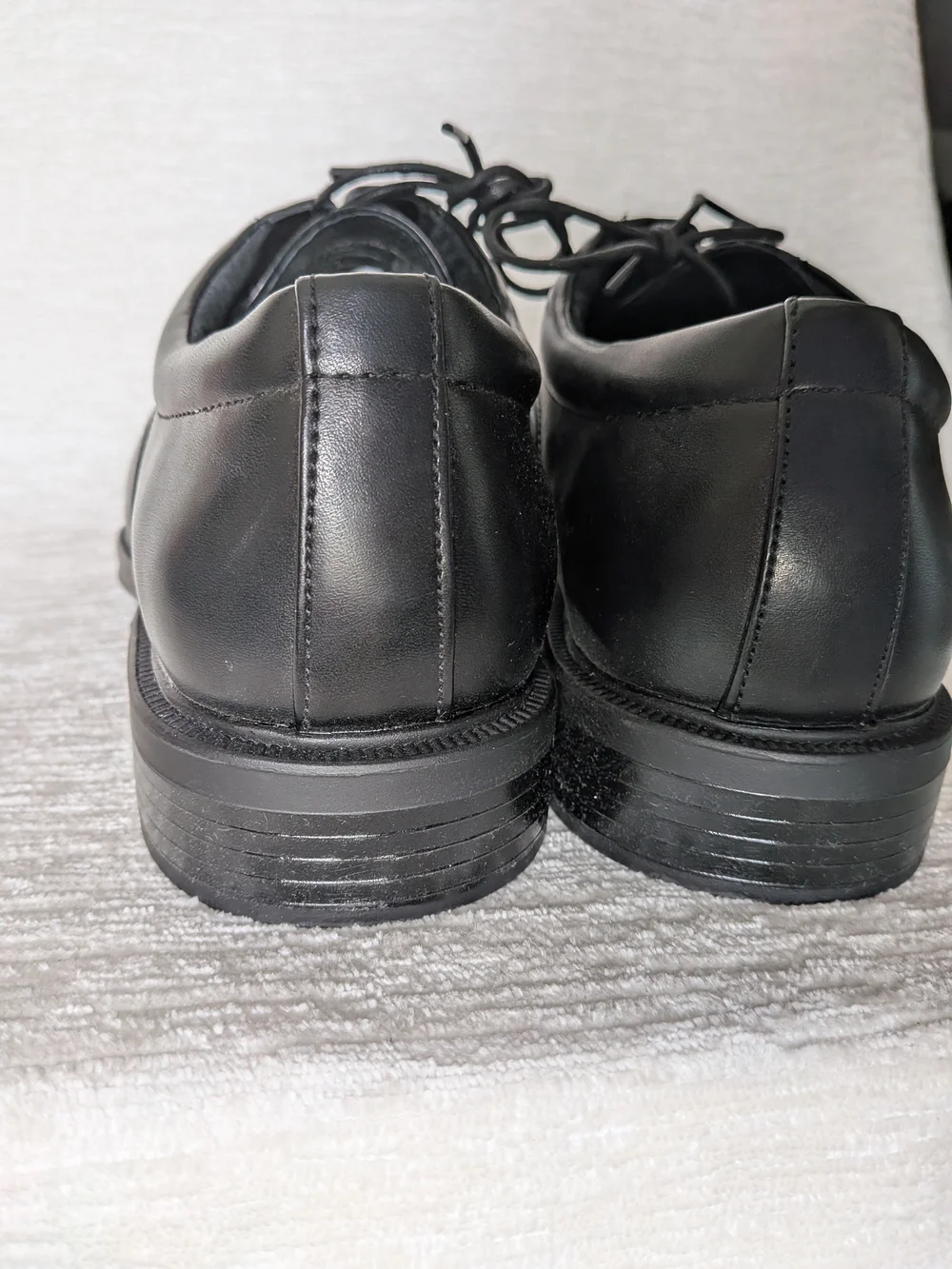 Dexter Comfort Men's Black Leather Memory Foam Lace-Up Shoes Size 11W - Picture 3 of 14